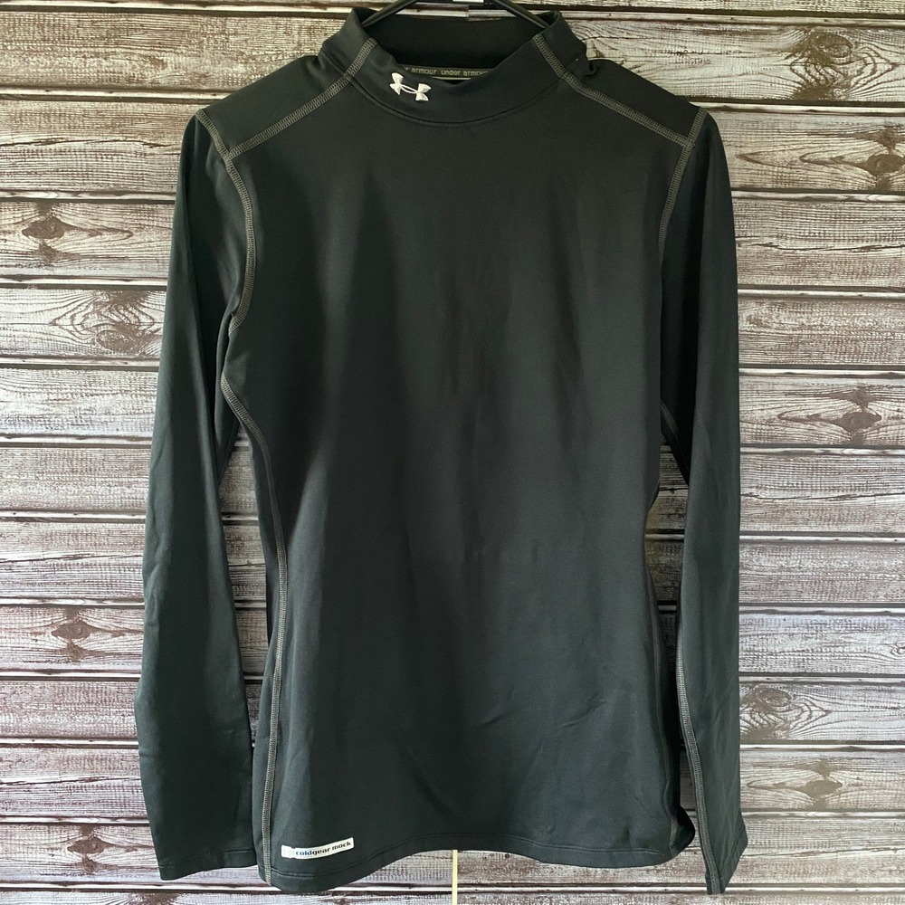 Under Armour Women's ColdGear Fitted Mock Neck Long-Sleeved Top Size M Black